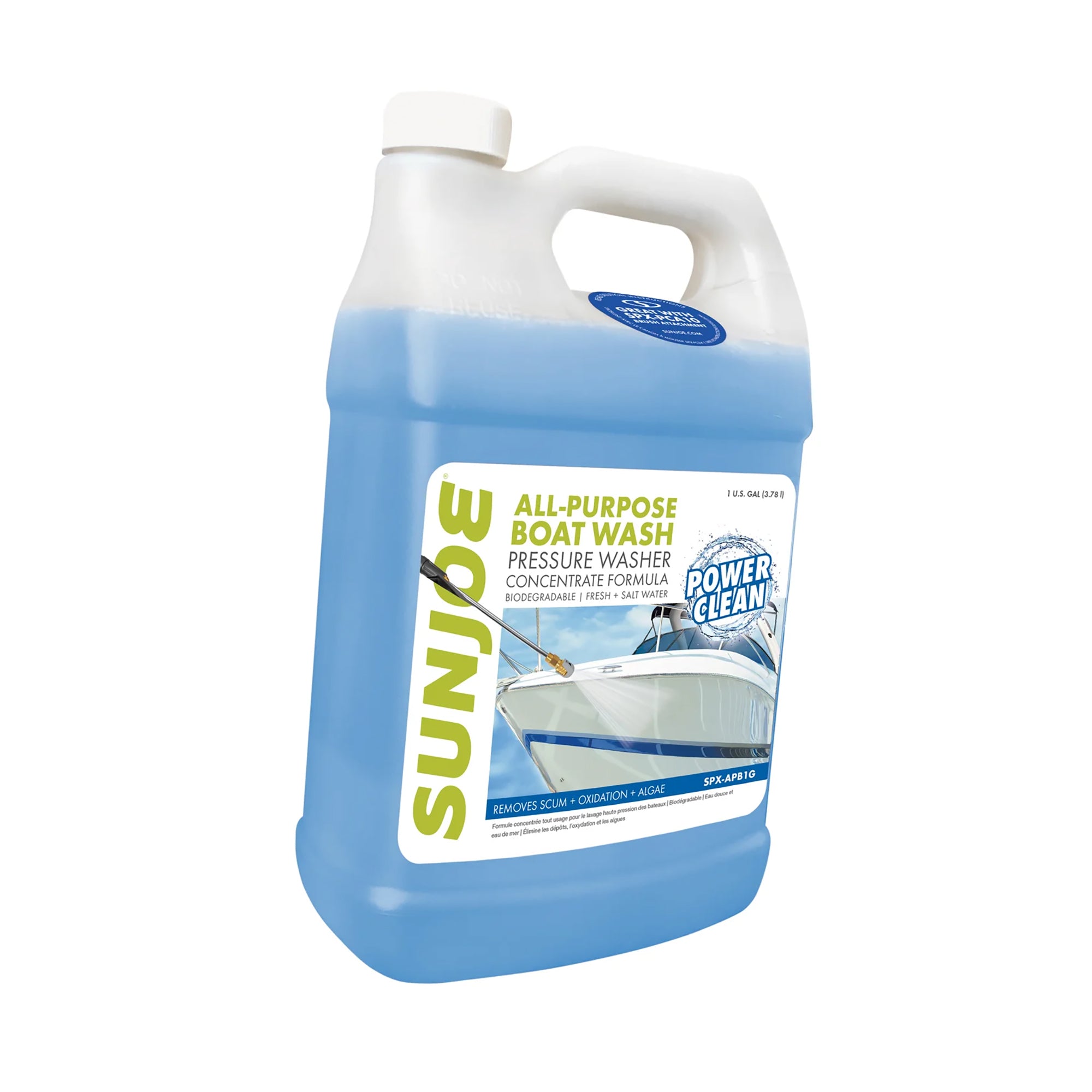 Sun Joe All Purpose Boat Wash Pressure Washer Cleaner Concentrate, 1 Gal, APBW1G - VMInnovations