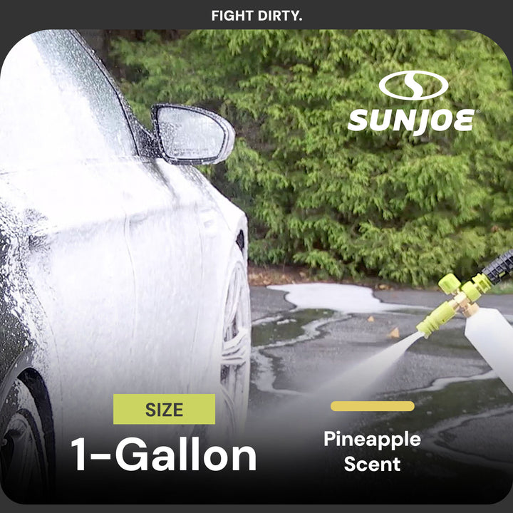 Sun Joe Premium Snow Foam Pineapple Scent Car Wash Soap & Cleaner, 1 Gal, FCS1G - VMInnovations