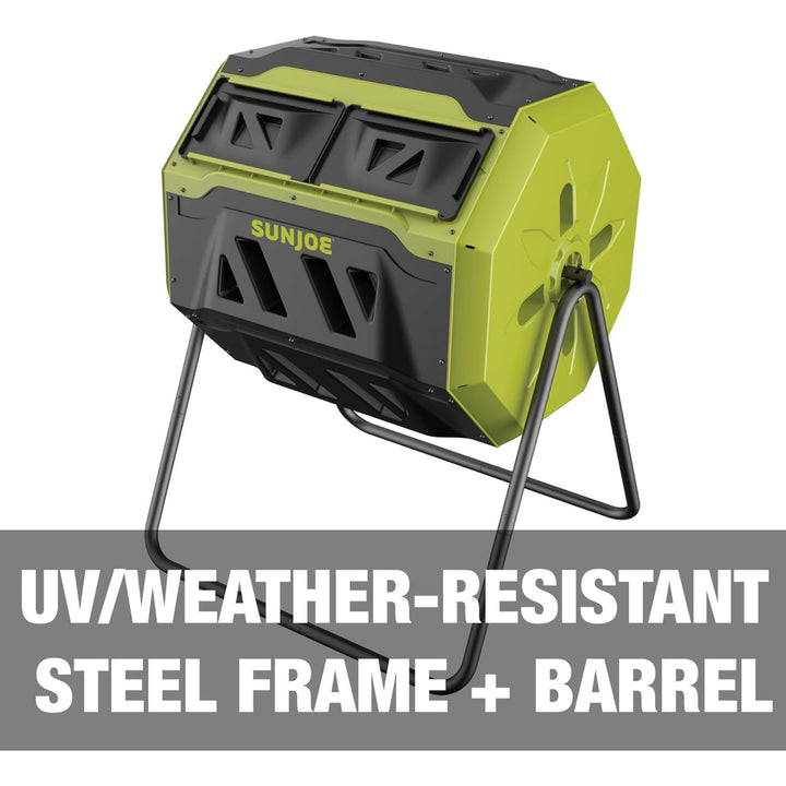 Sun Joe Dual Chamber Tumbling Composter, Advanced Aeration, 42 Gallon, SJ-CMPS1 - VMInnovations
