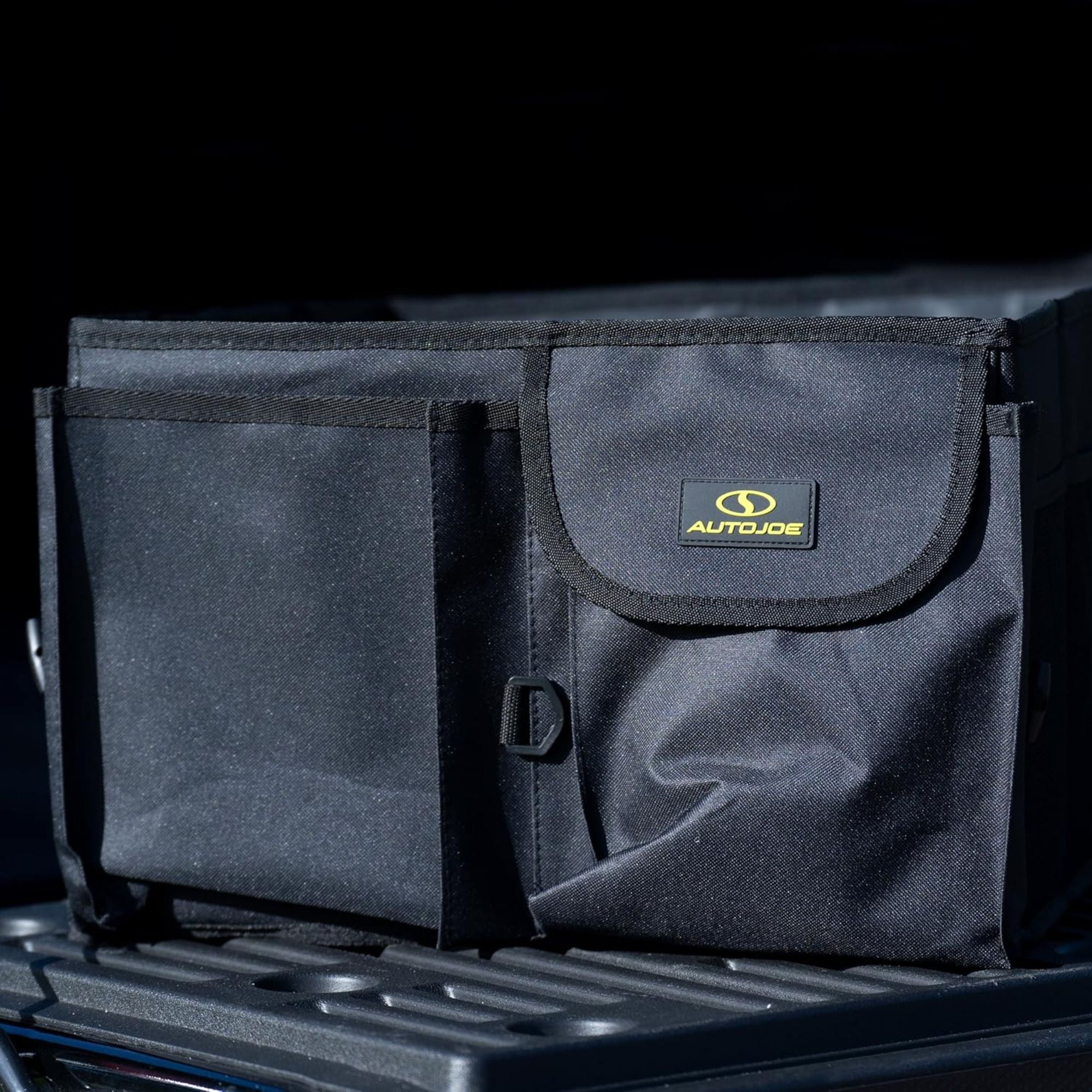 Auto Joe Collapsible Trunk Organizer Storage Caddy with Staps, ATJ-CTSO-BLK