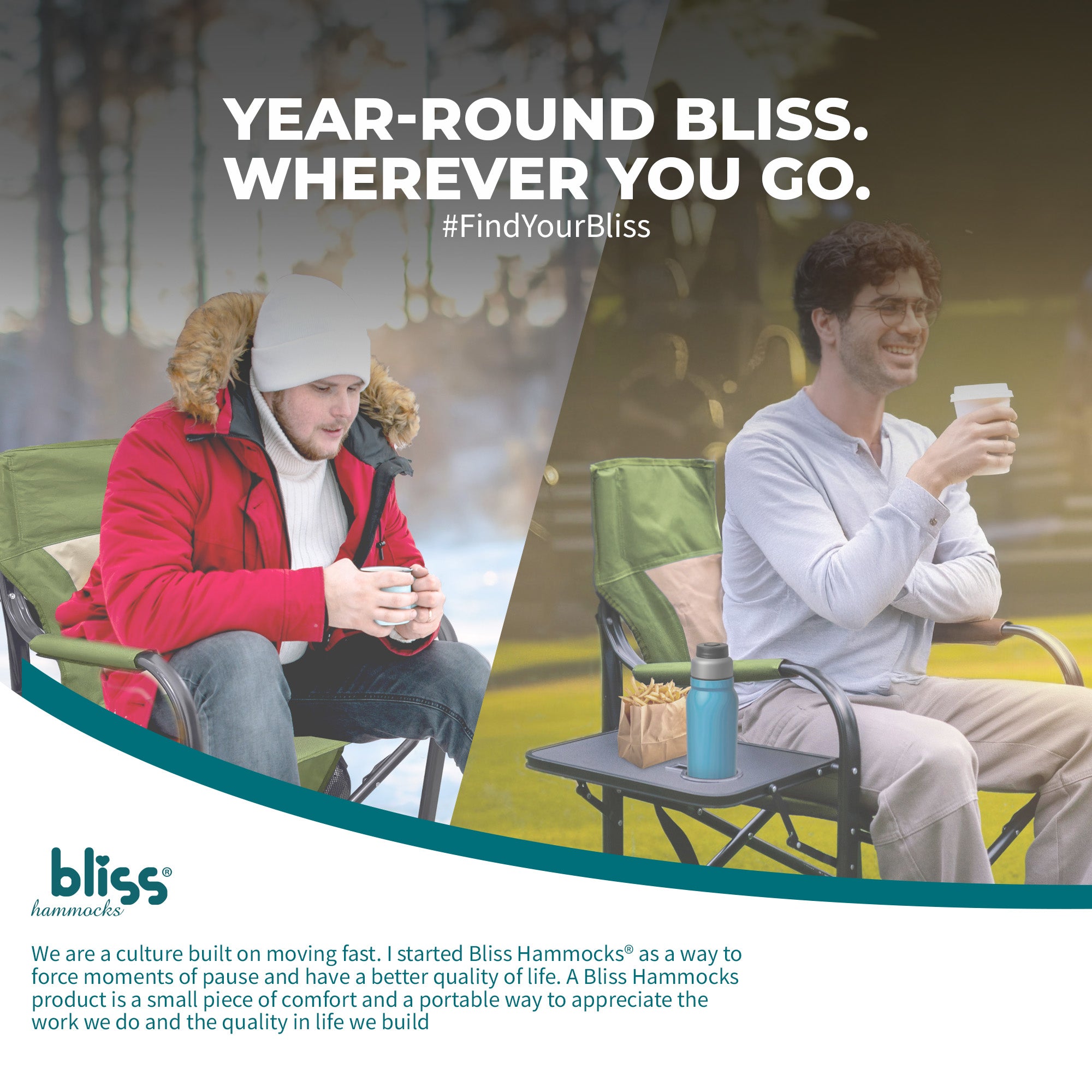 Bliss Hammocks 24V Heated, Folding Chair w/Battery & 3 Heat Settings (Open Box) - VMInnovations