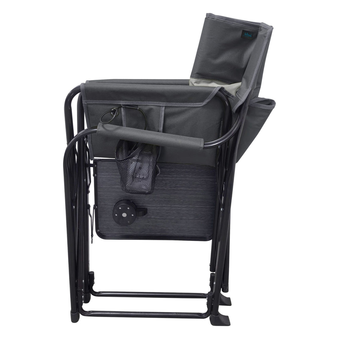 Bliss Hammocks 24V Heated Seat, Folding Chair w/Battery & 3 Heat Settings, Gray - VMInnovations