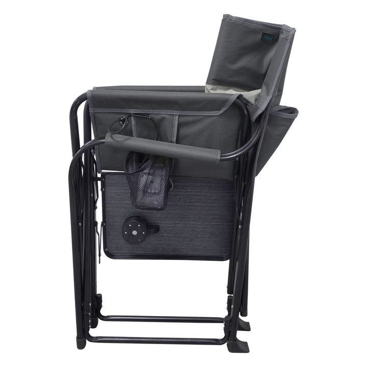 Bliss Hammocks 24V Heated Seat, Folding Chair w/Battery & 3 Heat Settings, Gray - VMInnovations