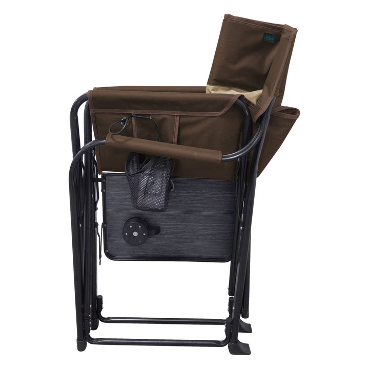 Bliss Hammocks 24V Heated Seat, Folding Chair w/Battery & 3 Heat Settings, Brown - VMInnovations