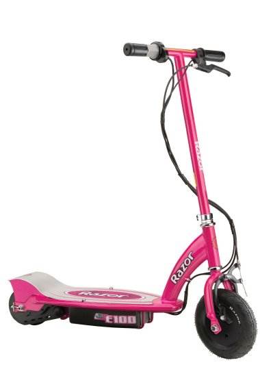 Razor E100 Kids Motorized 24 Volt Electric Powered Ride On Scooter with Helmet