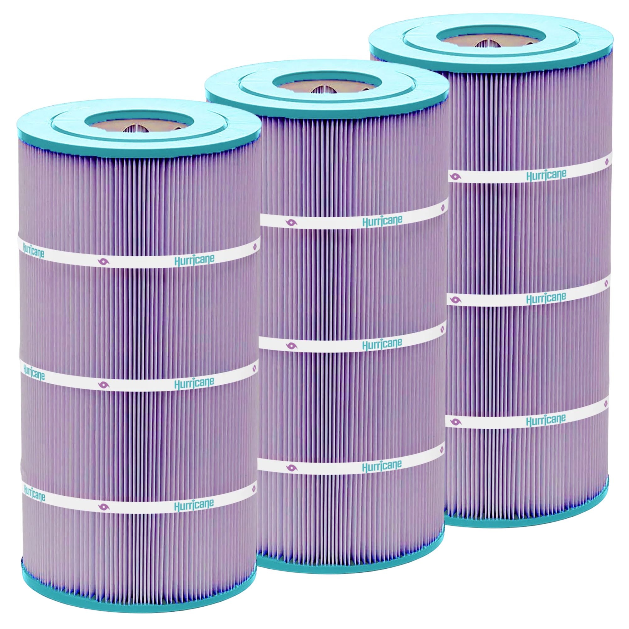 Hurricane Filters HF8411-01P Platinum Purple Spa Filter Cartridge Replacement (3 Pack)