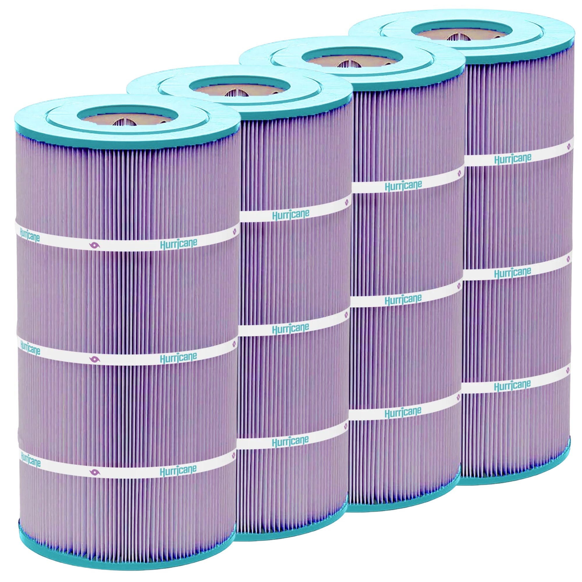 Hurricane Filters HF8411-01P Platinum Purple Spa Filter Cartridge Replacement (4 Pack)