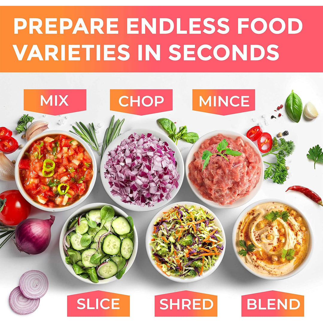 Mueller UltraPrep Food Processor Chopper, Multifunction Kitchen Appliance, 8 Cup - VMInnovations