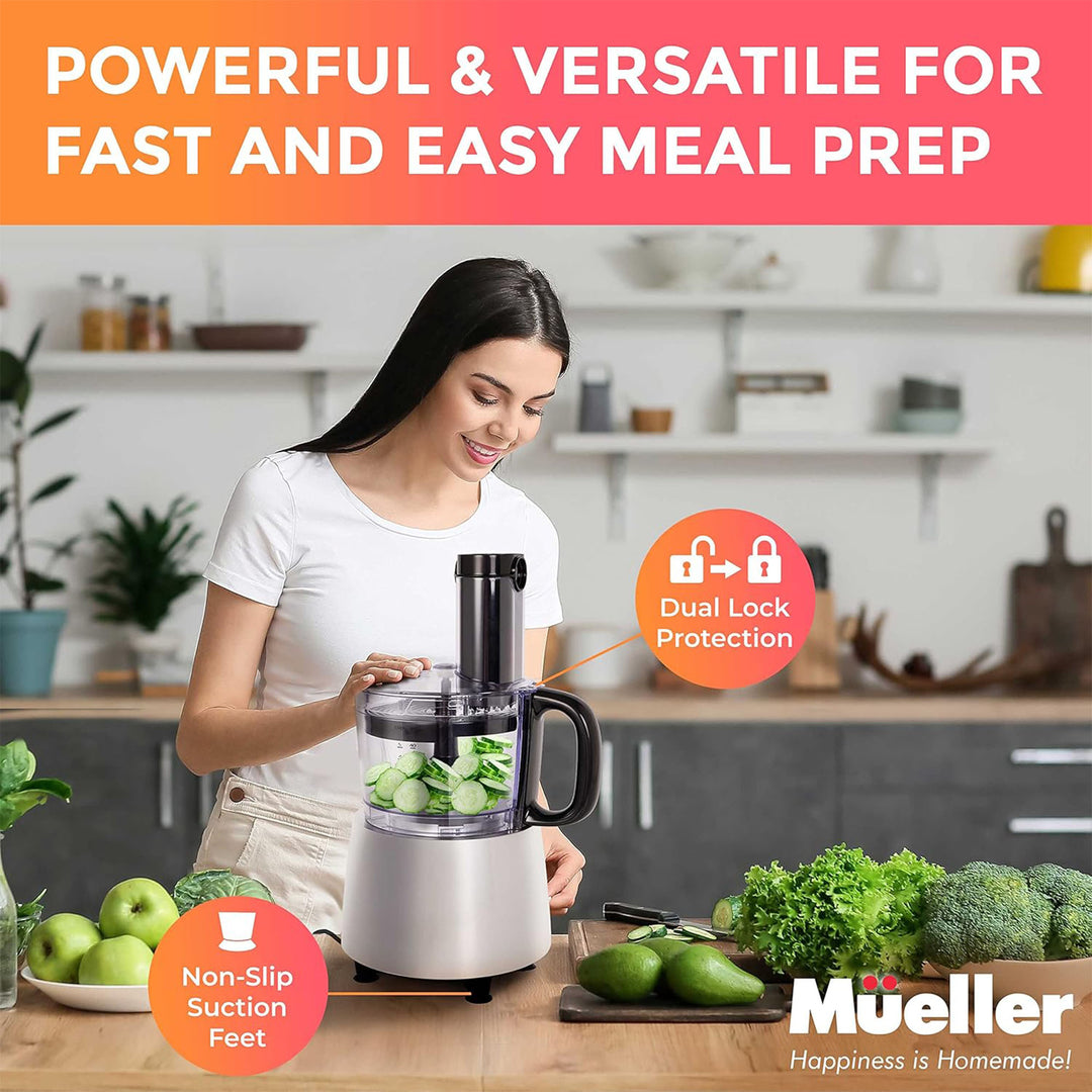 Mueller UltraPrep Food Processor Chopper, Multifunction Kitchen Appliance, 8 Cup - VMInnovations