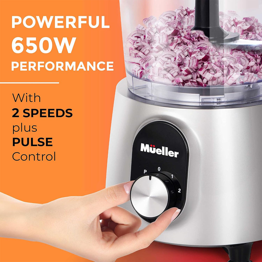 Mueller UltraPrep Food Processor Chopper, Multifunction Kitchen Appliance, 8 Cup - VMInnovations