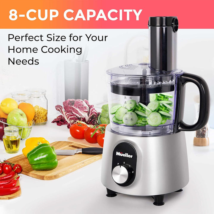 Mueller UltraPrep Food Processor Chopper, Multifunction Kitchen Appliance, 8 Cup - VMInnovations