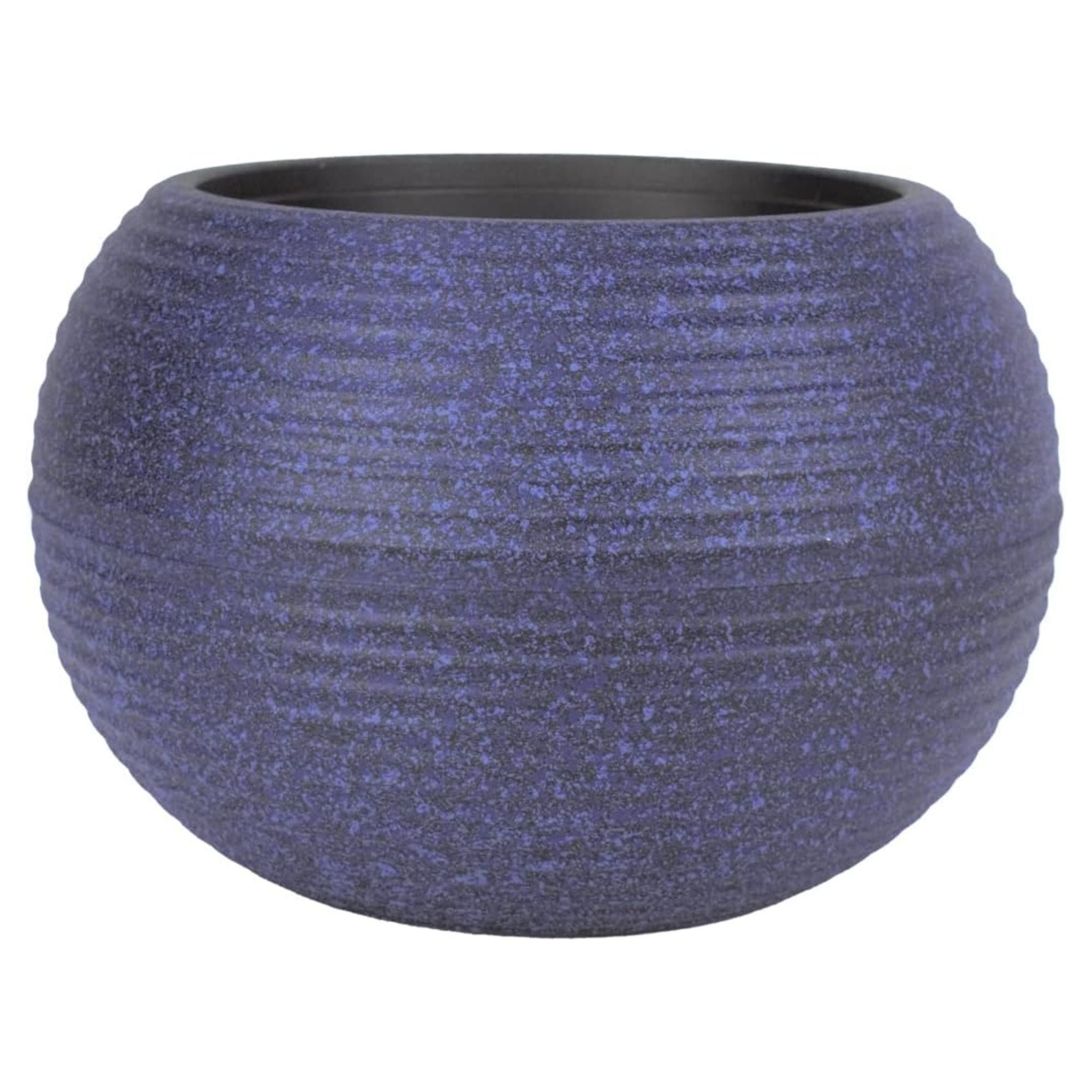 The HC Companies 8 Inch Atlas Sphere Planter, Round Plastic Plant Pot, Blue - VMInnovations