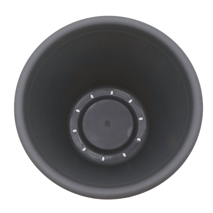 The HC Companies 14 Inch Round Classic Planter, Plastic Plant Pot, Warm Gray - VMInnovations
