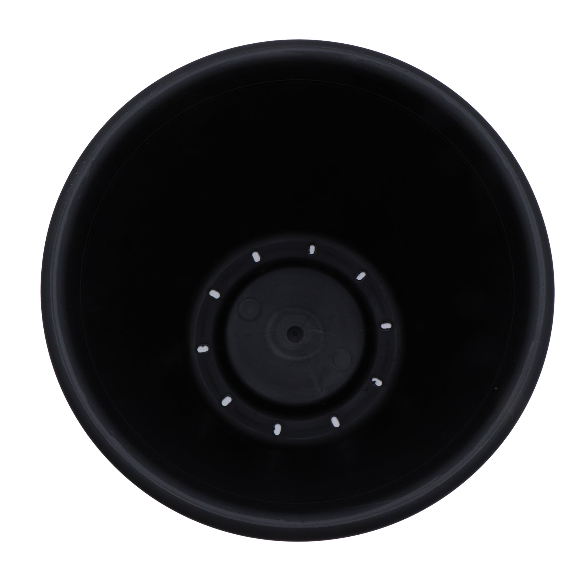 The HC Companies 14 Inch Round Classic Planter, Plastic Plant Pot, Black - VMInnovations
