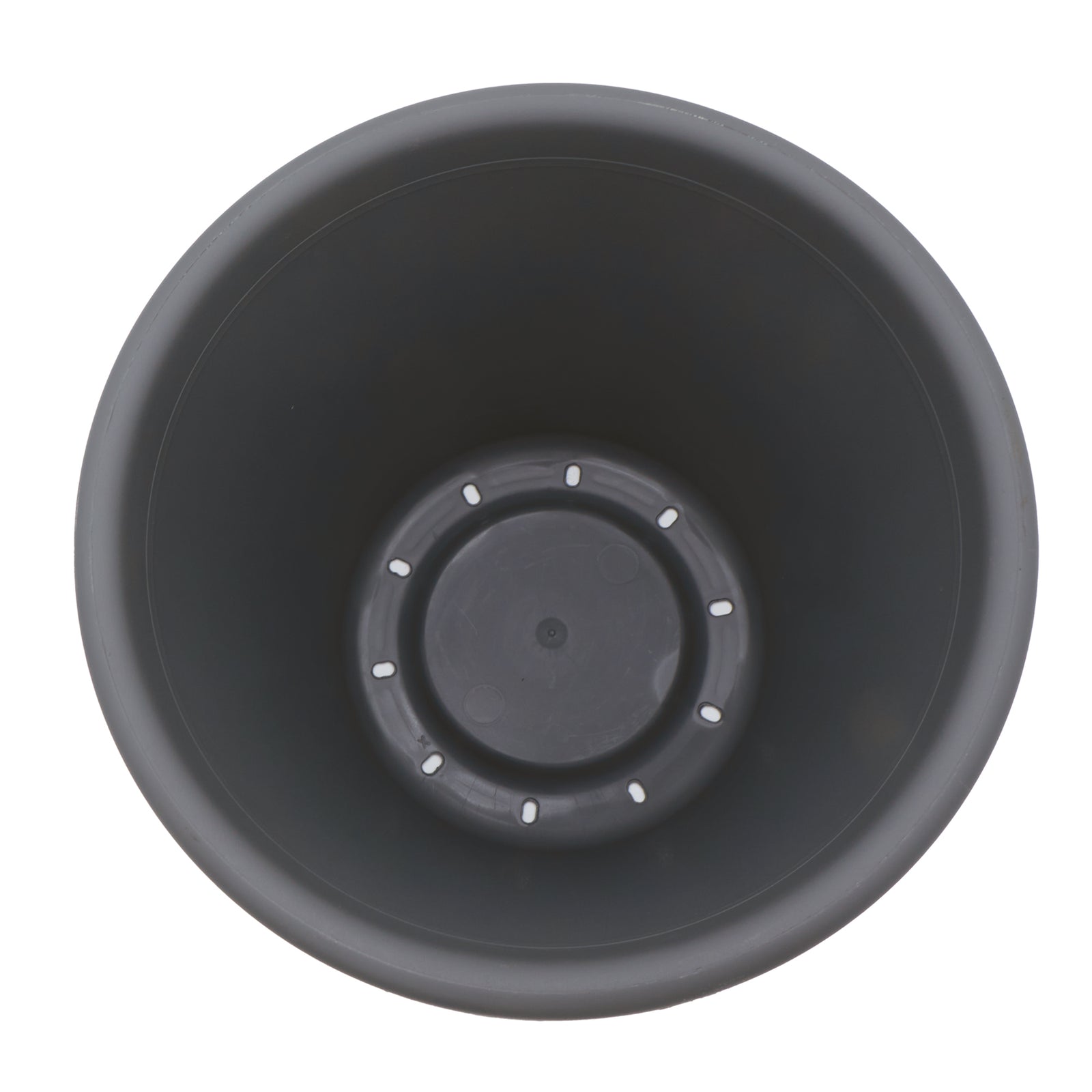 The HC Companies 15.5 Inch Round Classic Planter, Plastic Plant Pot, Warm Gray - VMInnovations