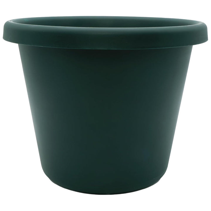 The HC Companies 17 Inch Round Classic Planter, Plastic Plant Pot, Evergreen - VMInnovations