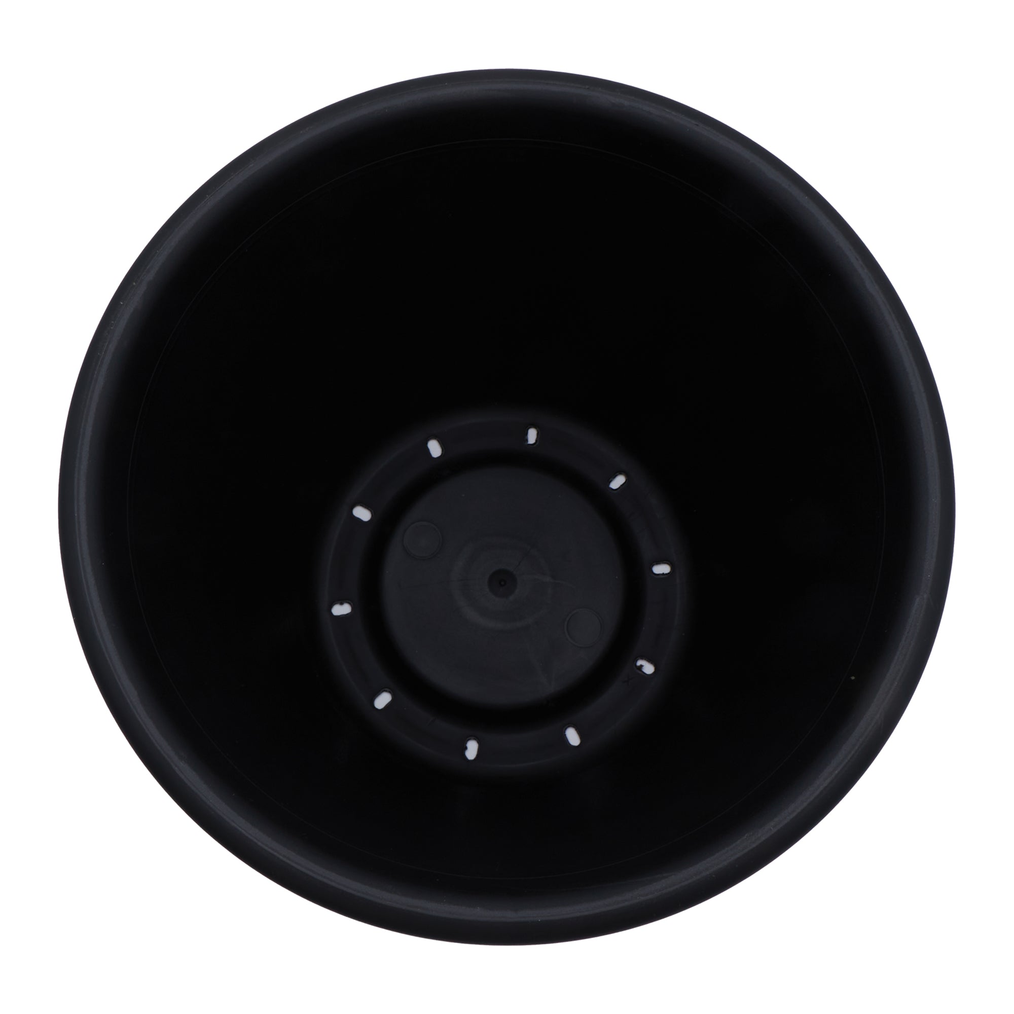 The HC Companies 17 Inch Round Classic Planter, Plastic Plant Pot, Black - VMInnovations