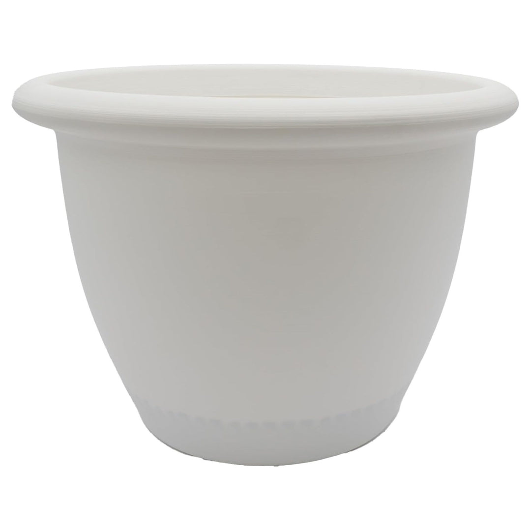 The HC Companies Sevilla Self-Watering Pot with Internal Disk, 12 Inch, White - VMInnovations