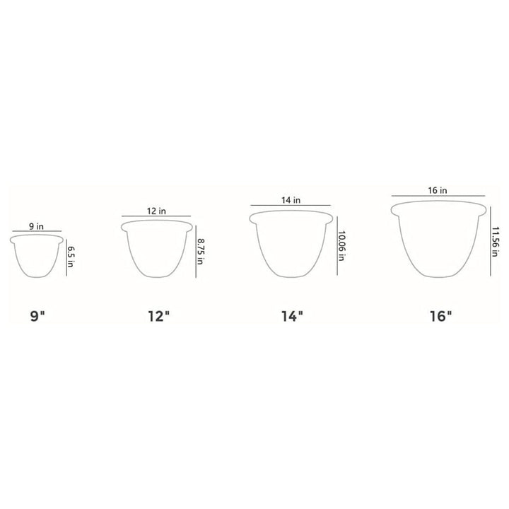 The HC Companies Sevilla Self-Watering Pot with Internal Disk, 12 Inch, White - VMInnovations