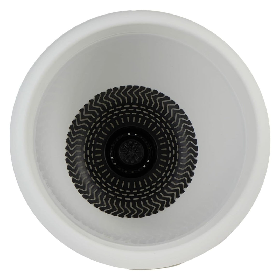 The HC Companies Sevilla Self-Watering Pot with Internal Disk, 12 Inch, White - VMInnovations