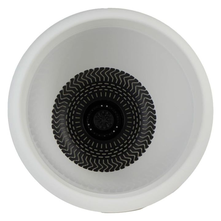 The HC Companies Sevilla Self-Watering Pot with Internal Disk, 12 Inch, White - VMInnovations