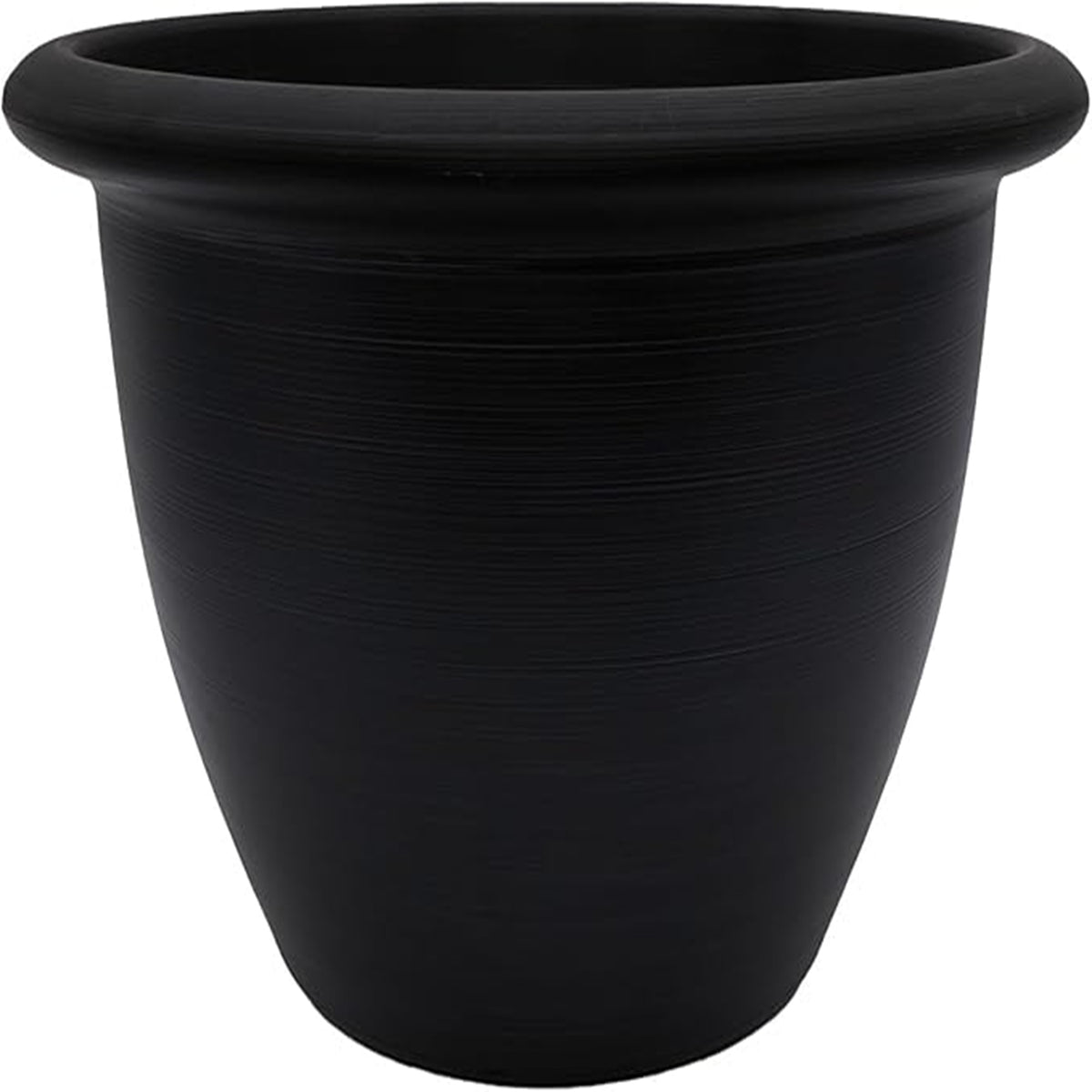 The HC Companies Sevilla Self-Watering Pot with Internal Disk, 12 Inch, Black