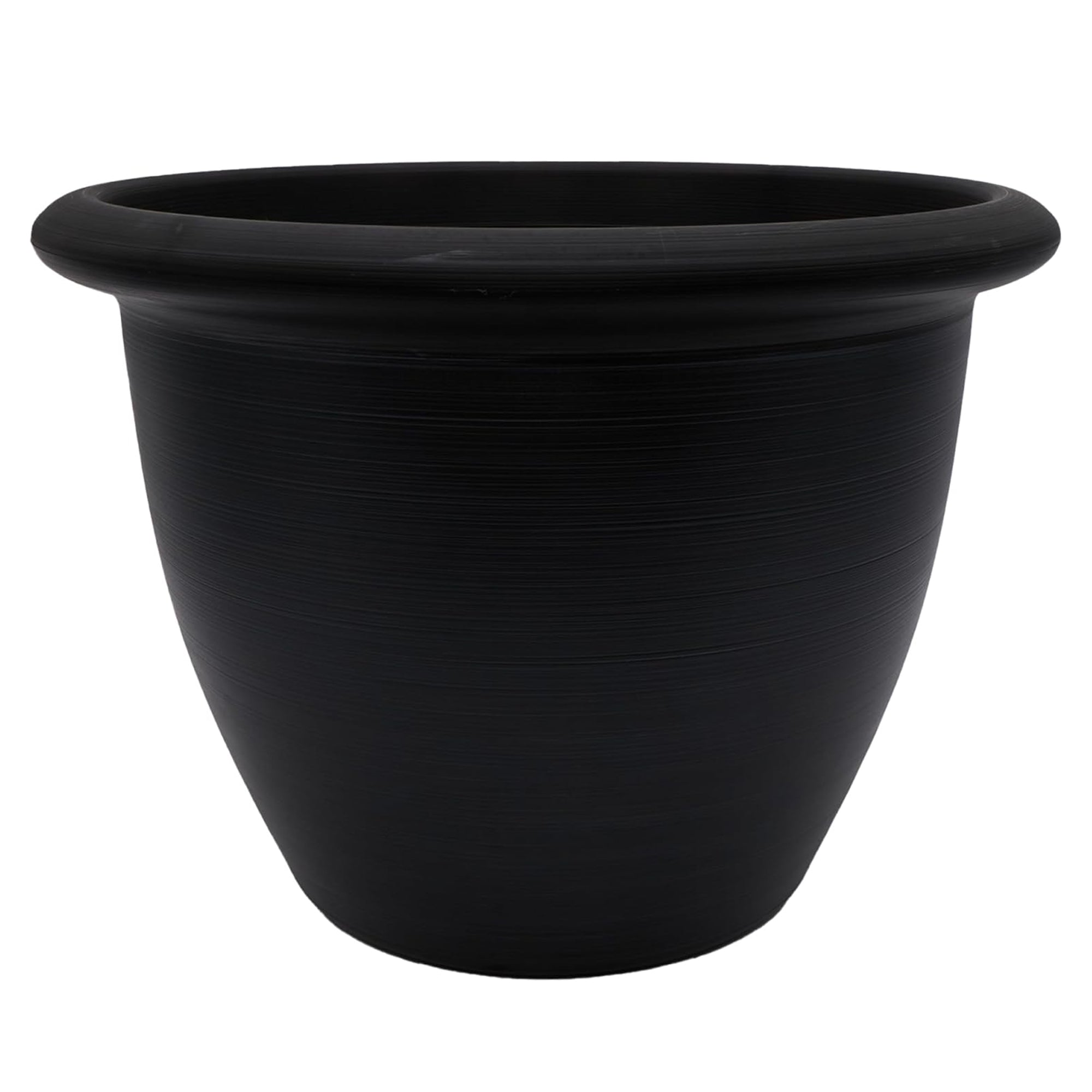 The HC Companies Sevilla Self-Watering Pot with Internal Disk, 14 Inch, Black - VMInnovations