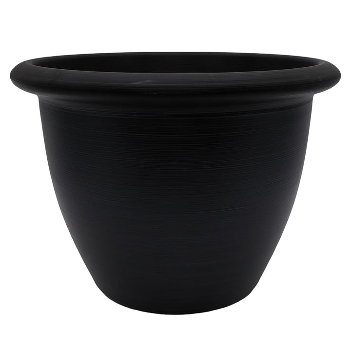 The HC Companies Sevilla Self-Watering Pot with Internal Disk, 14 Inch, Black - VMInnovations