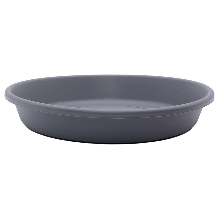 The HC Companies Classic 12 Inch Round Plant Pot Saucer Drip Tray, Warm Grey - VMInnovations