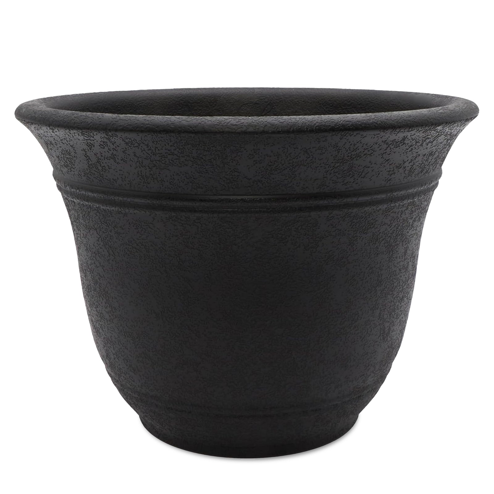 The HC Companies Sierra Self-Watering Pot with Internal Disk, 10", Black Onyx - VMInnovations