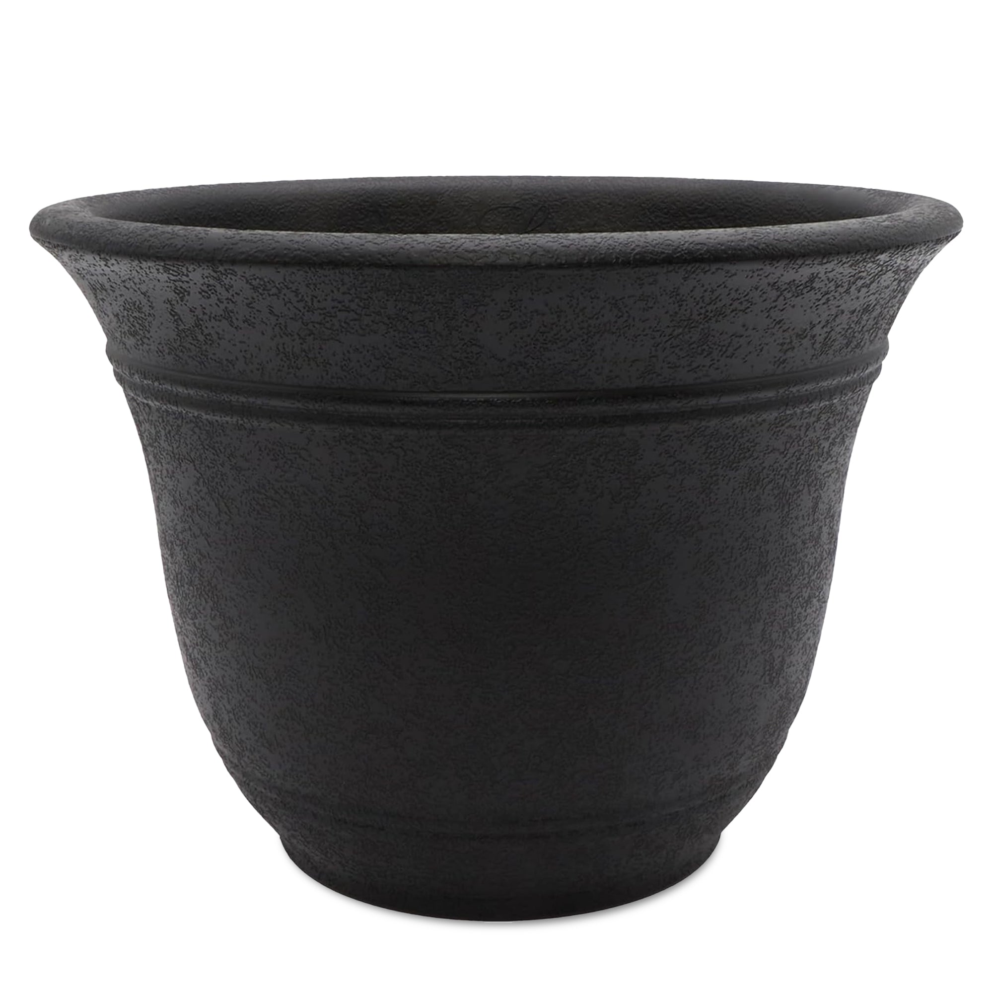 The HC Companies Sierra Self-Watering Pot with Internal Disk, 10", Black Onyx - VMInnovations