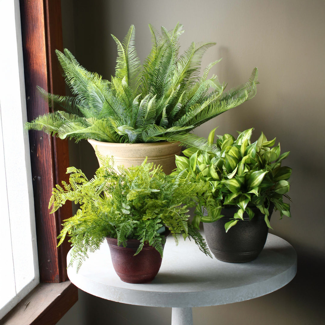 The HC Companies Sierra Self-Watering Pot with Internal Disk, 16", Arizona Sand - VMInnovations