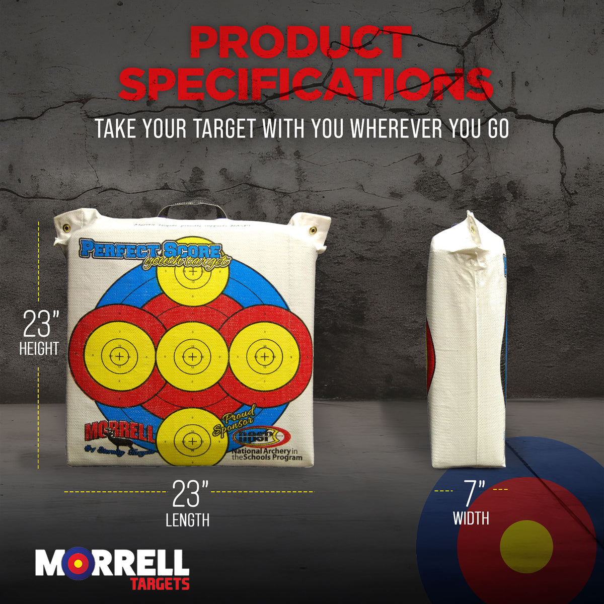 Morrell Perfect Score Youth Archery Target, Field Point Practice Bag (Open Box) - VMInnovations