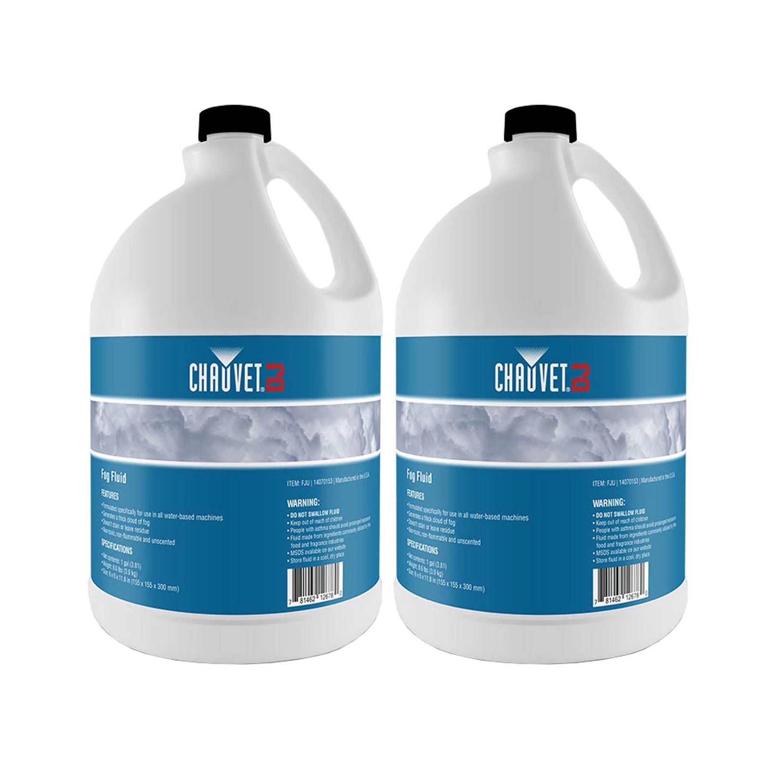 Chauvet DJ 1 Gallon Bottle of Fog Smoke Juice Fluid for Fog Machines (2 Pack) - VMInnovations