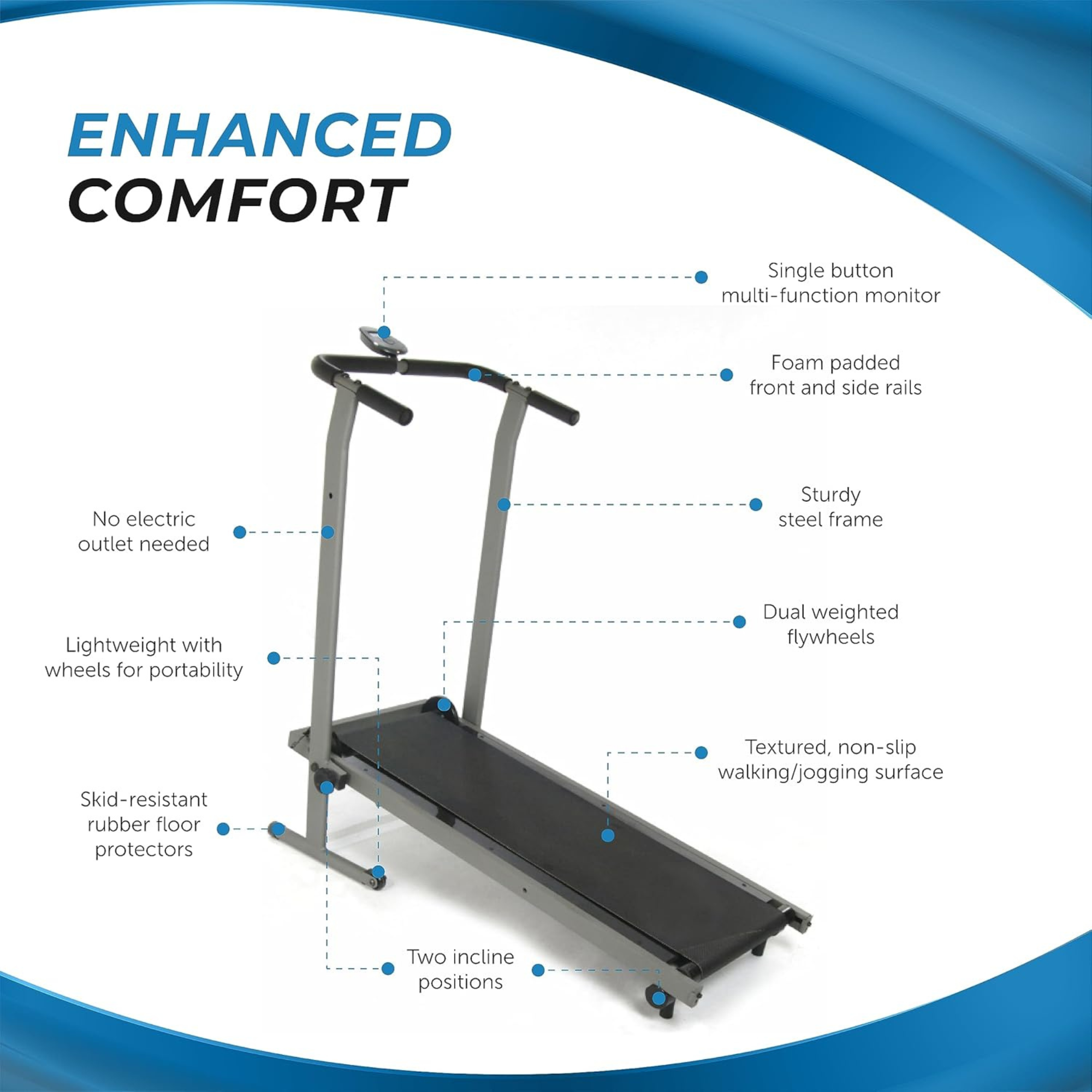 Stamina InMotion T900 Manual Treadmill Home Gym Cardio Foldable Machine (Used) - VMInnovations