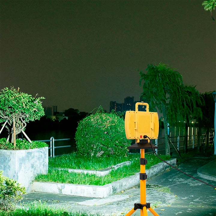 BRIGHTLIVING LED Tripod Work Light, Rechargeable Light Foldable Base, 7500 Lumen - VMInnovations