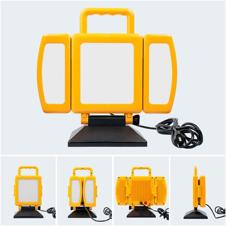 BRIGHTLIVING LED Tripod Work Light, Rechargeable Light Foldable Base, 7500 Lumen - VMInnovations
