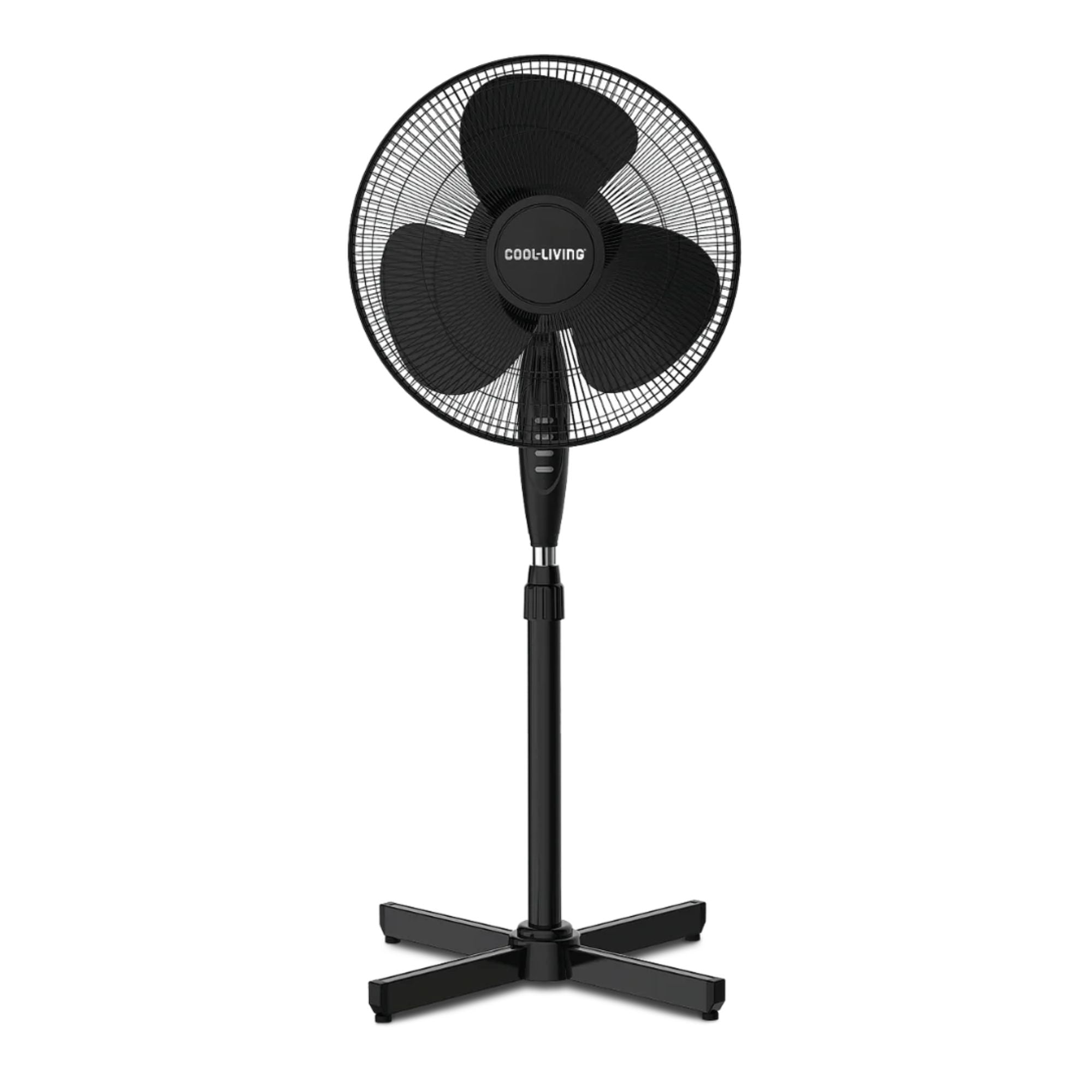 Cool-Living 16" Electric Oscillating Pedestal Fan with 3 Speed Options, Black - VMInnovations