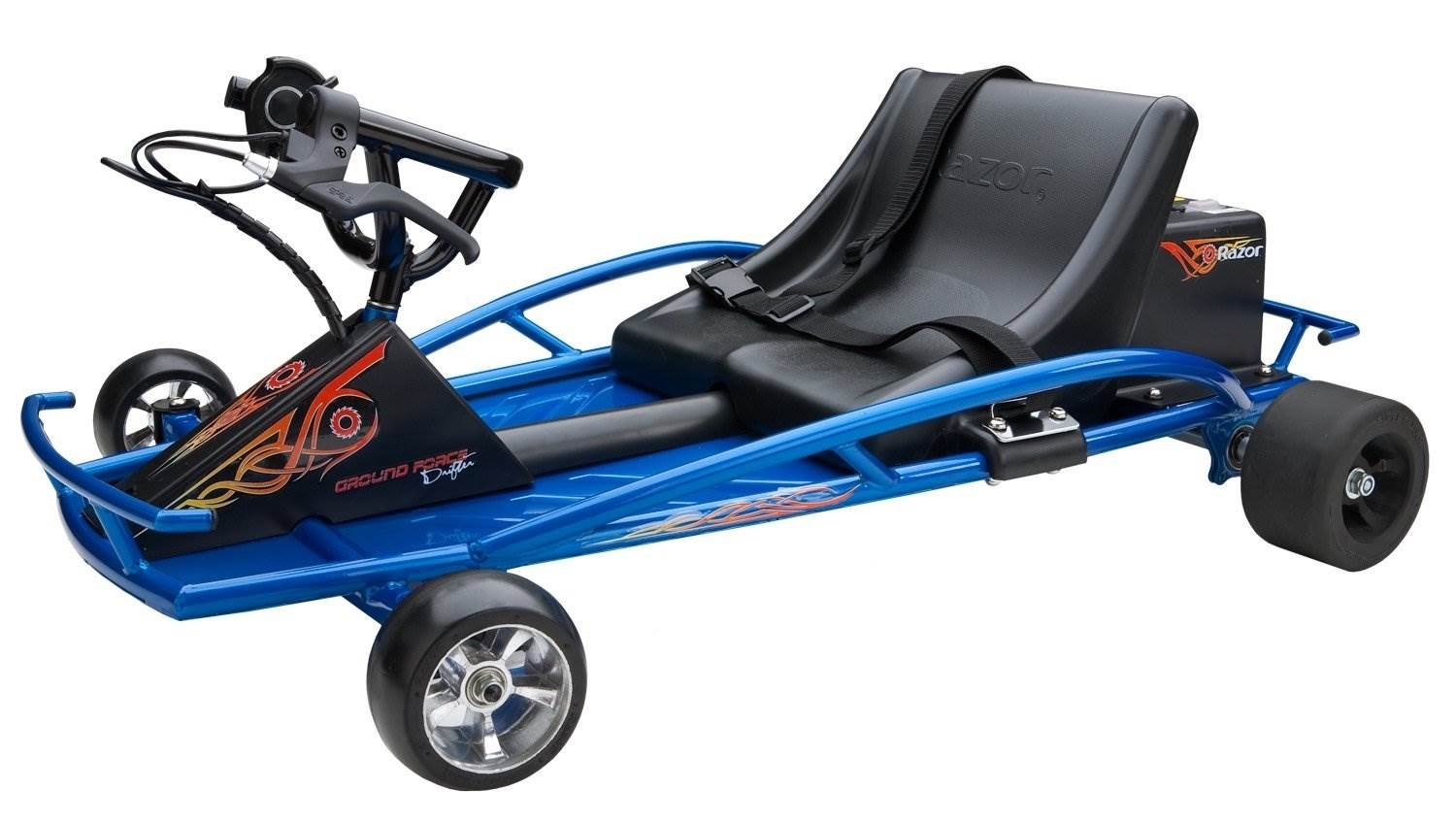Razor Ground Force Drifter Electric Go-Kart & Youth Helmet (Black)