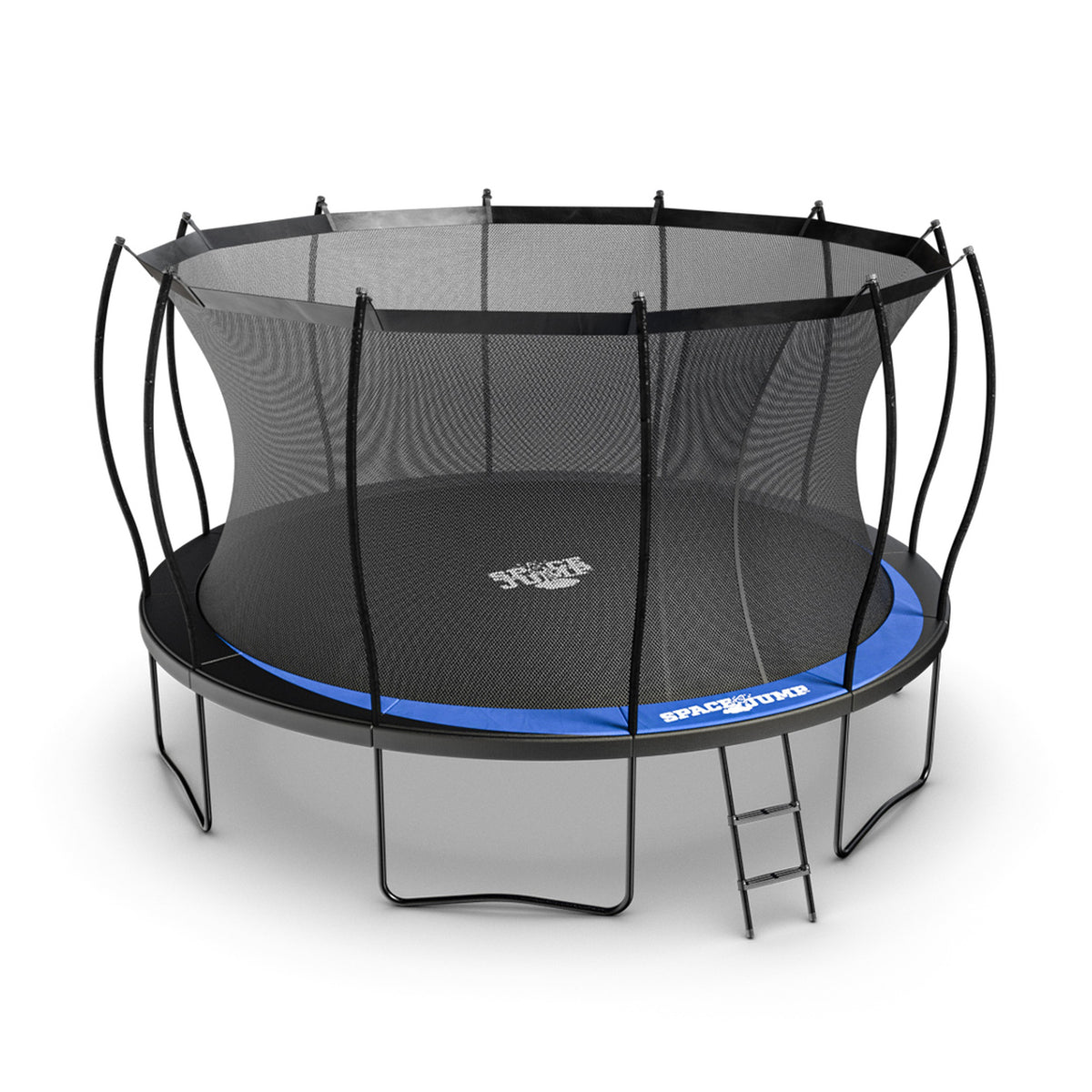 SpaceJump Lunar 14' Trampoline, Outdoor Bouncer with Net and Eclipse Sun Shade - VMInnovations