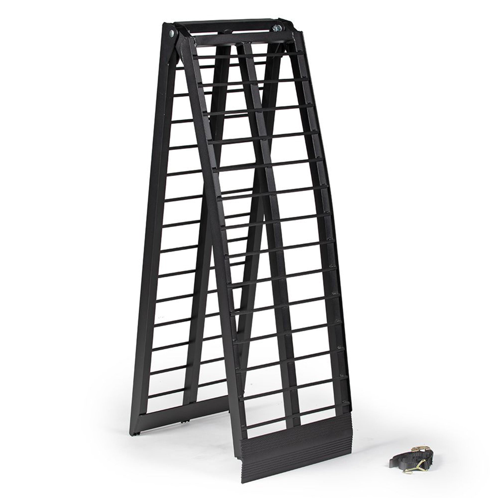Titan Ramps 9' Folding Motorcycle Loading Ramp, Arched Aluminum, 900 lb Capacity