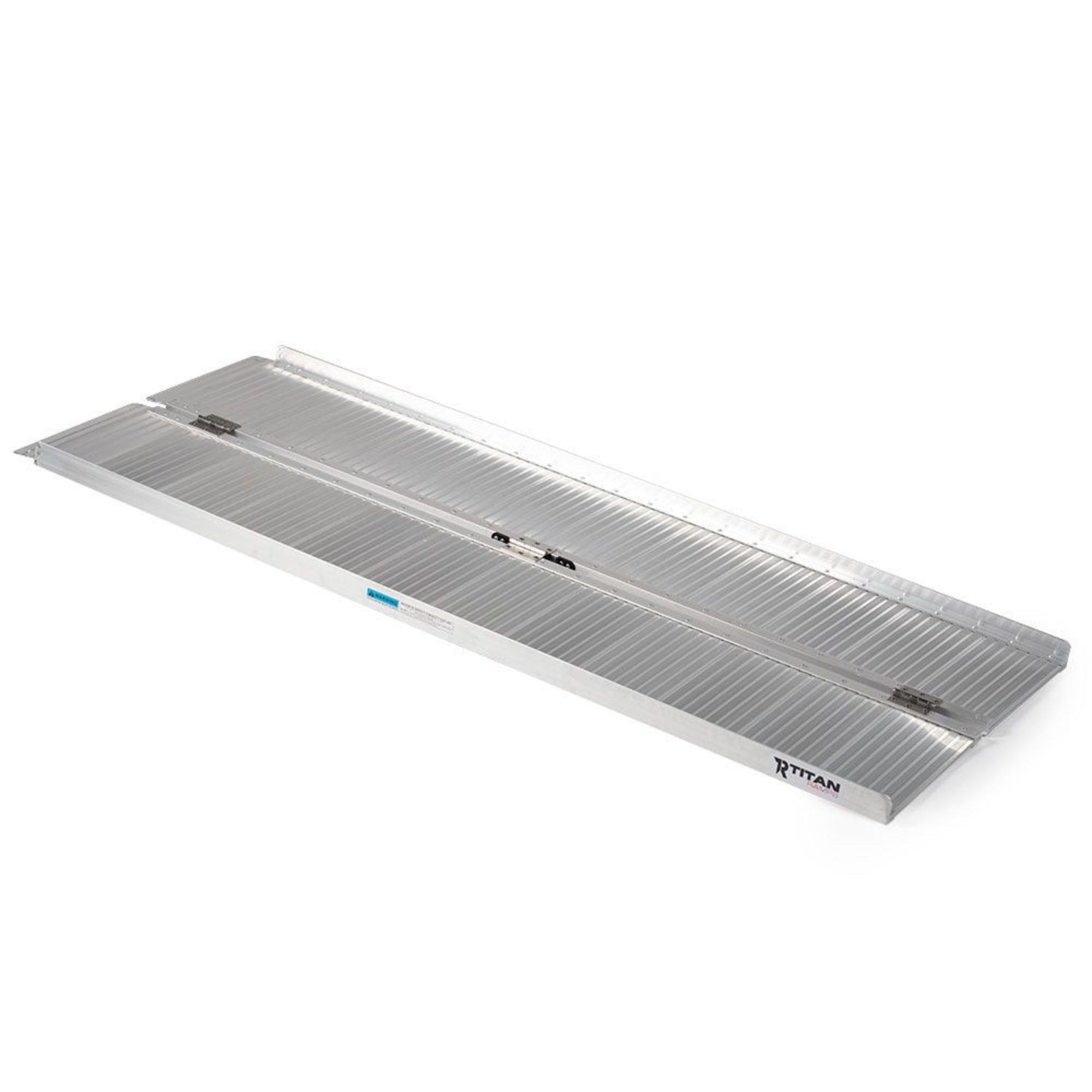 Titan Ramps 5 Foot Single-Fold Aluminum Wheelchair Ramp, 600 Pound Capacity - VMInnovations