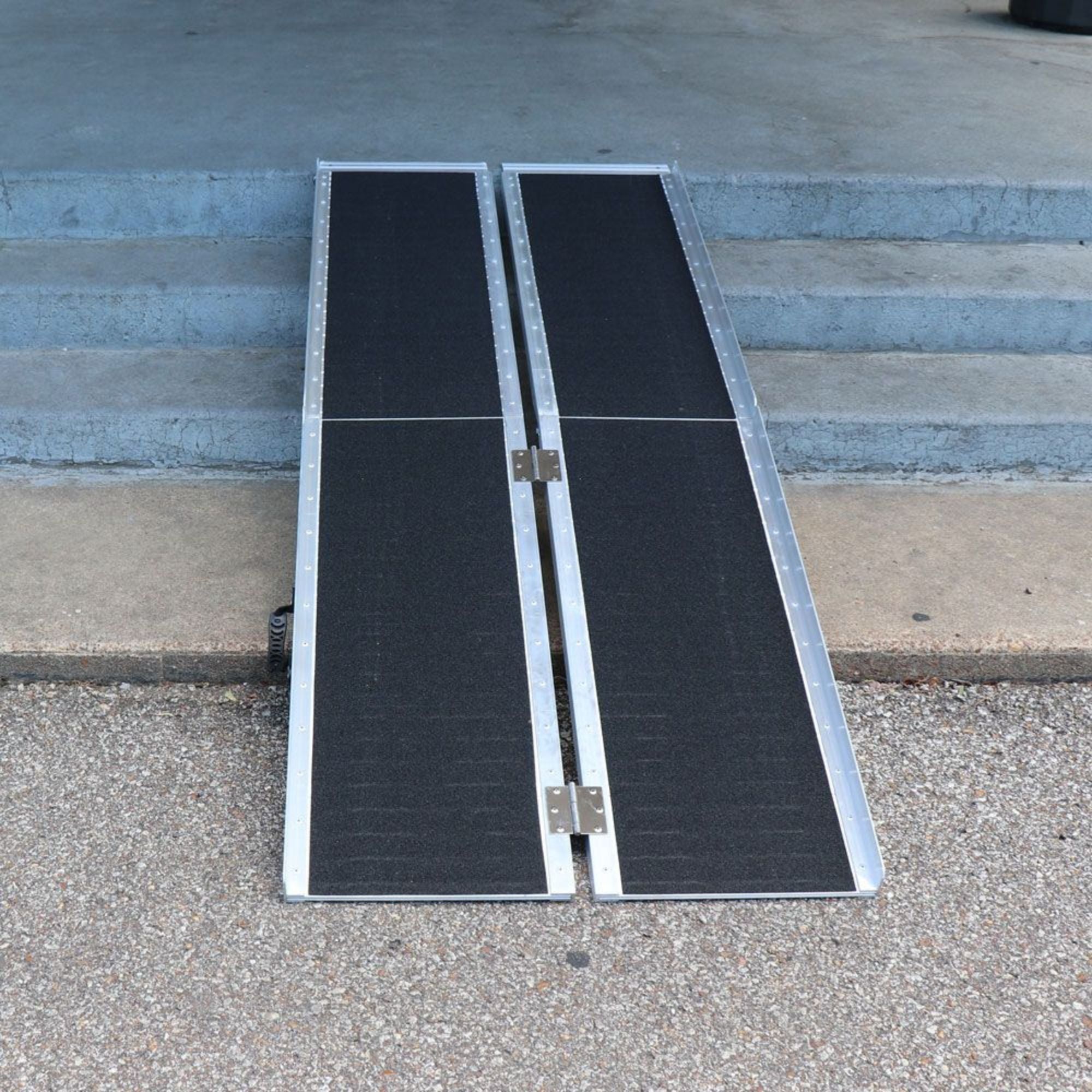 Titan Ramps 5 Foot Multi-Fold Grip Aluminum Wheelchair Ramp, 600 Pound Capacity