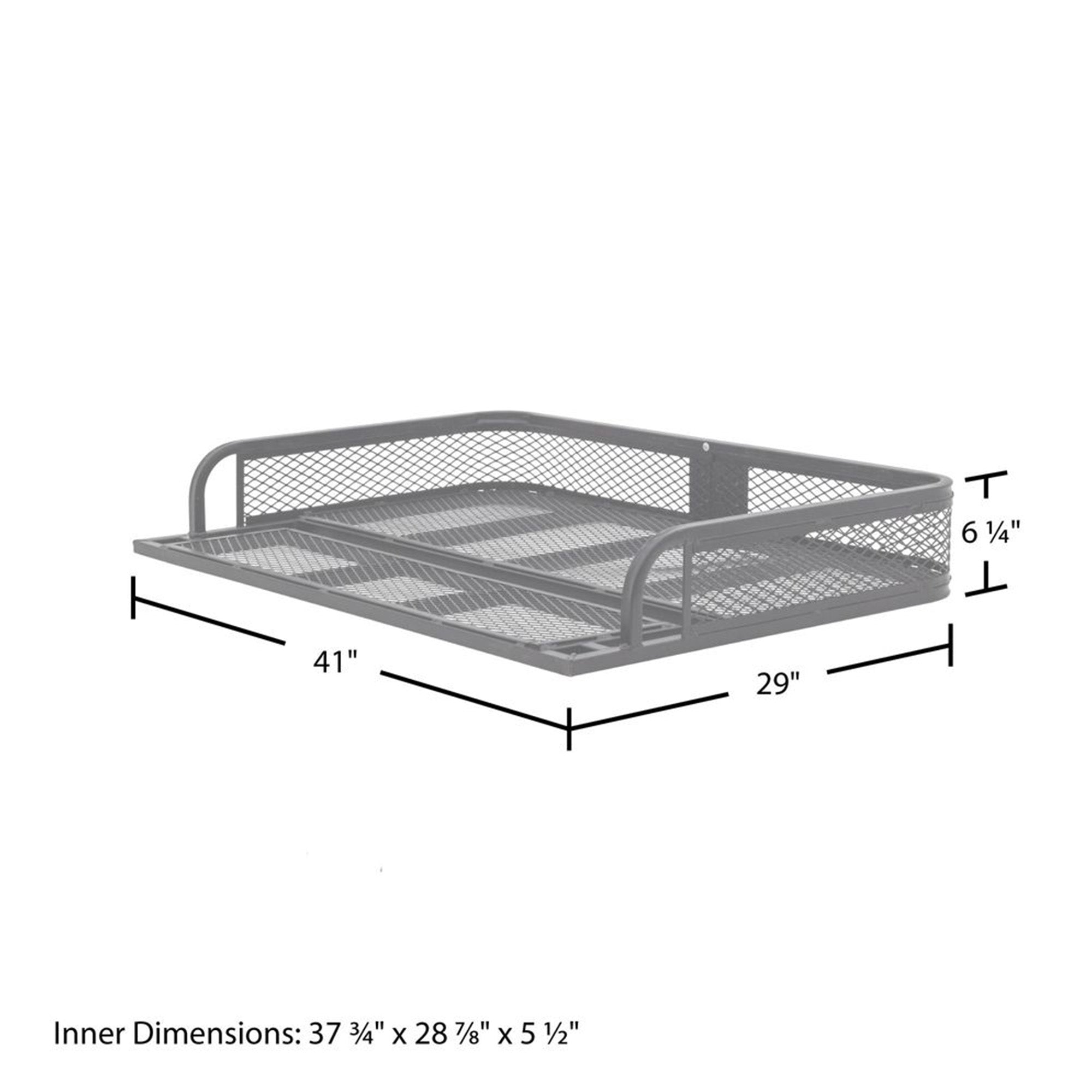 Titan Ramps Universal ATV/UTV Steel Rear Cargo Basket Rack, Up to 100 lb, Black