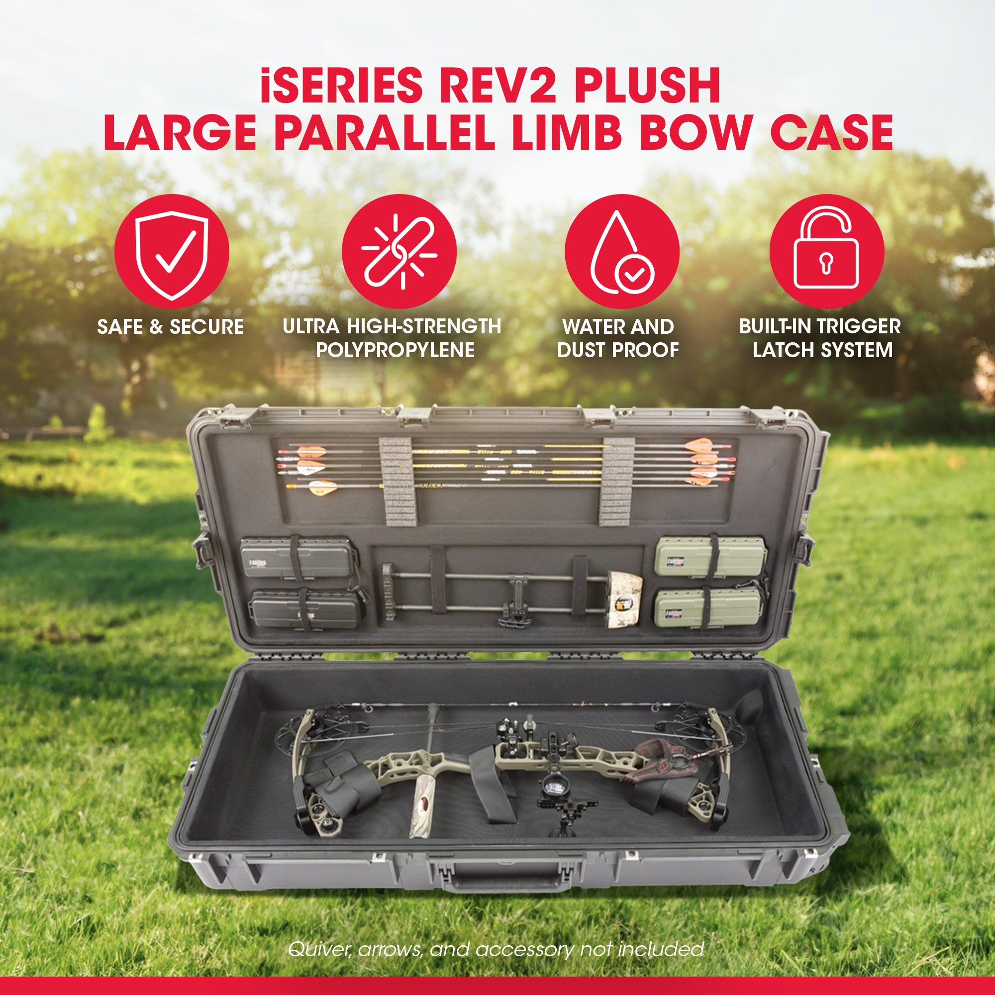 SKB Hard LG Plush Storage Case Archery Bow Parallel Limb iSeries REV2(Open Box) - VMInnovations