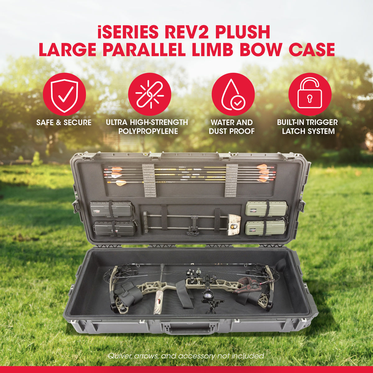 SKB Hard LG Plush Storage Case Archery Bow Parallel Limb iSeries REV2(Open Box) - VMInnovations