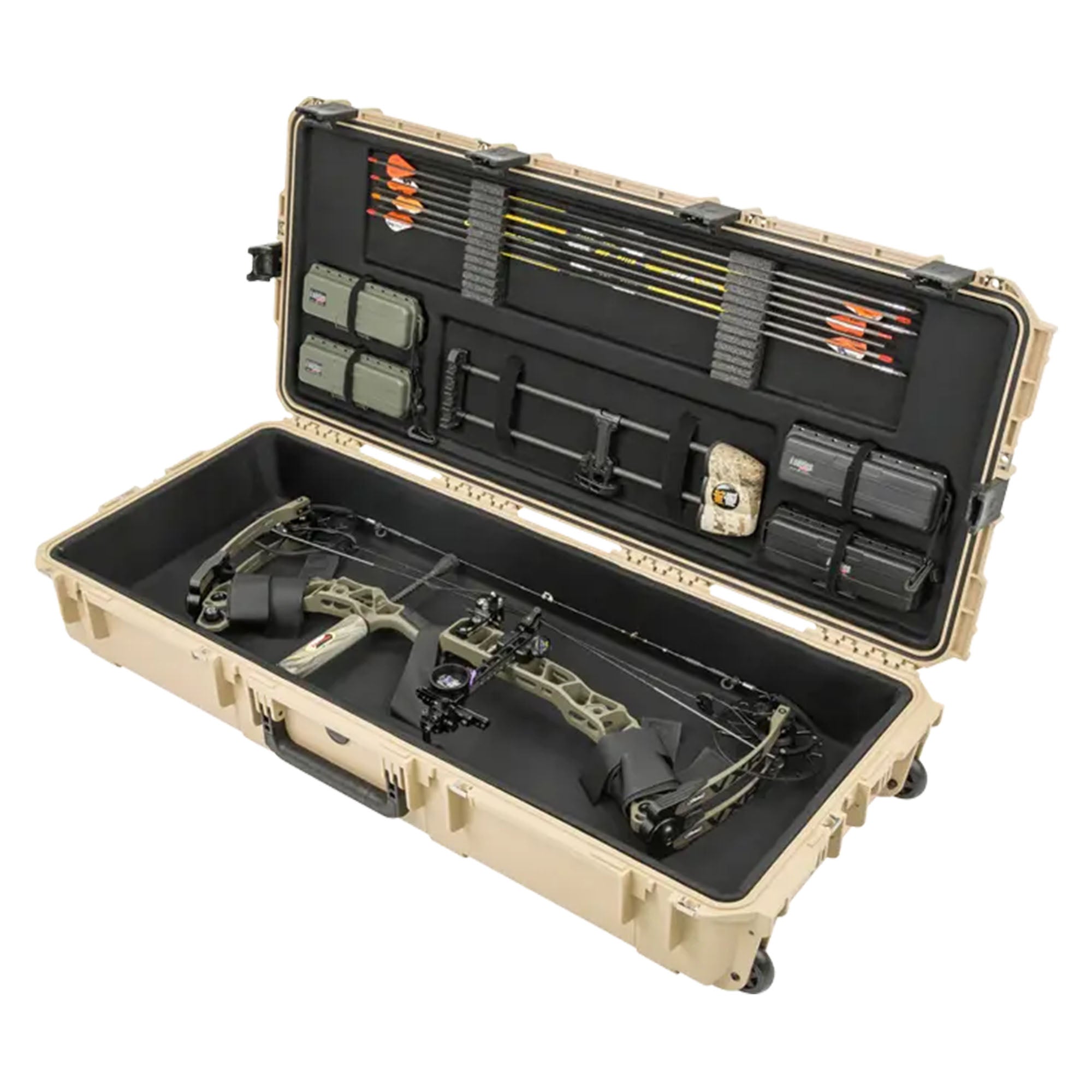 SKB Hard Large Plush Storage Case Archery Bow Parallel Limb iSeries REV2, Tan - VMInnovations