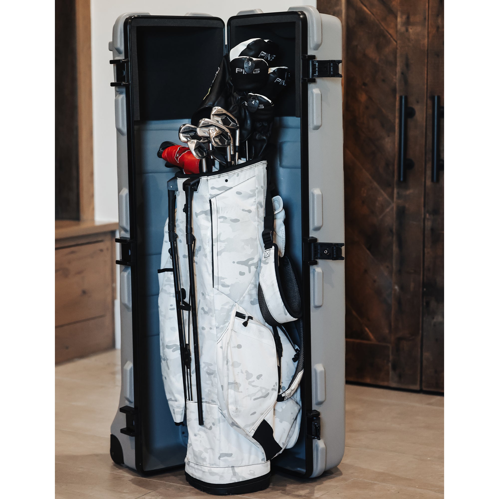 SKB Cases ATA Staff Pro XL Hard Plastic Storage Wheeled Golf Travel Case, Grey - VMInnovations