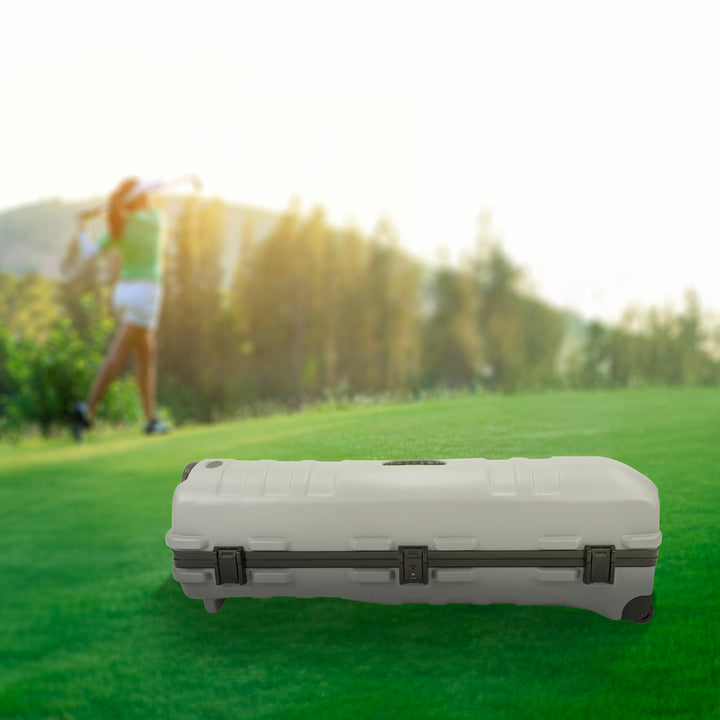 SKB Cases ATA Staff Pro XL Hard Plastic Storage Wheeled Golf Travel Case, Grey - VMInnovations