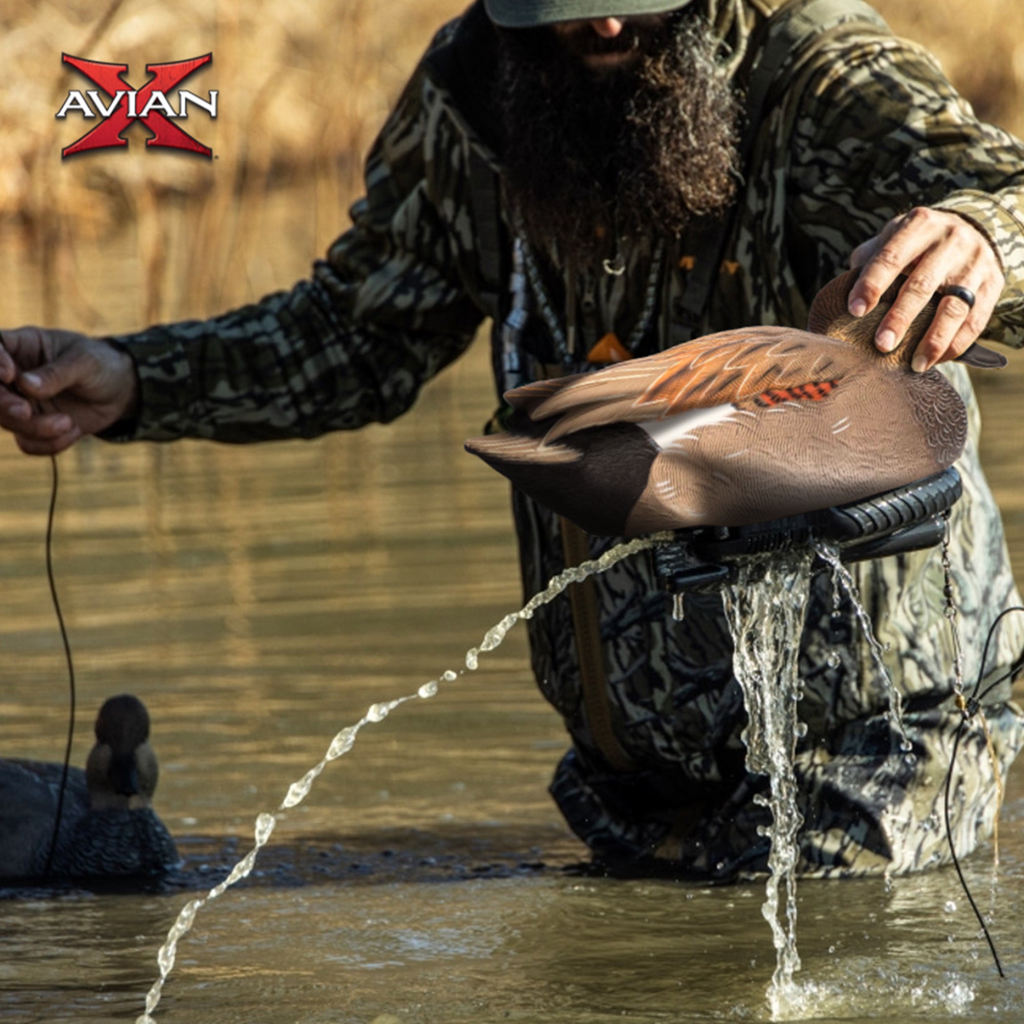 Avian X Power Swimmer Gadwall Drake Motion Duck Decoy with 10+ Hour Battery